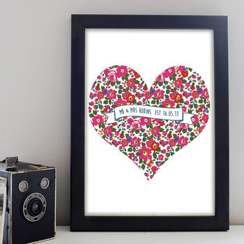 Mr And Mrs Heart Print, 3 of 4