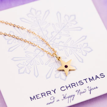 Little Star Birthstone Necklace, 3 of 4