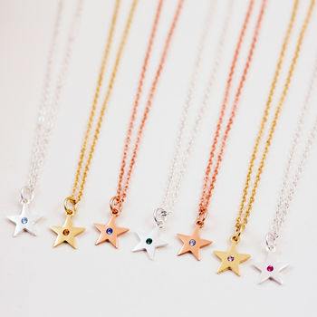 Little Star Birthstone Necklace, 2 of 4