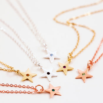 Little Star Birthstone Necklace, 2 of 5