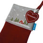 Embroidered Winter Lodge Christmas Stocking, thumbnail 5 of 5