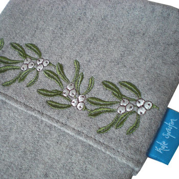 Embroidered Mistletoe Christmas Stocking, 5 of 6