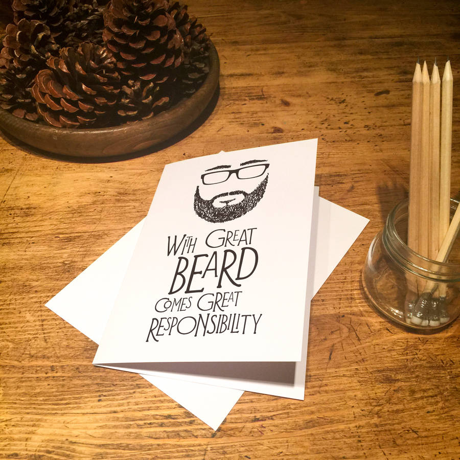 Personalised Great Beard Greetings Card By Quotography ...