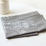 Charcoal Butcher Print Tea Towel, thumbnail 3 of 3