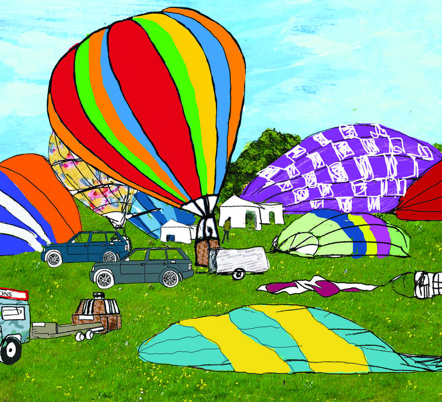 early balloon ascent a4 print by emmeline simpson | notonthehighstreet.com