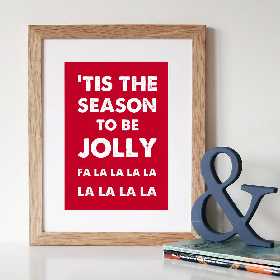 Deck The Halls Christmas Carol Print By Hope and Love ...