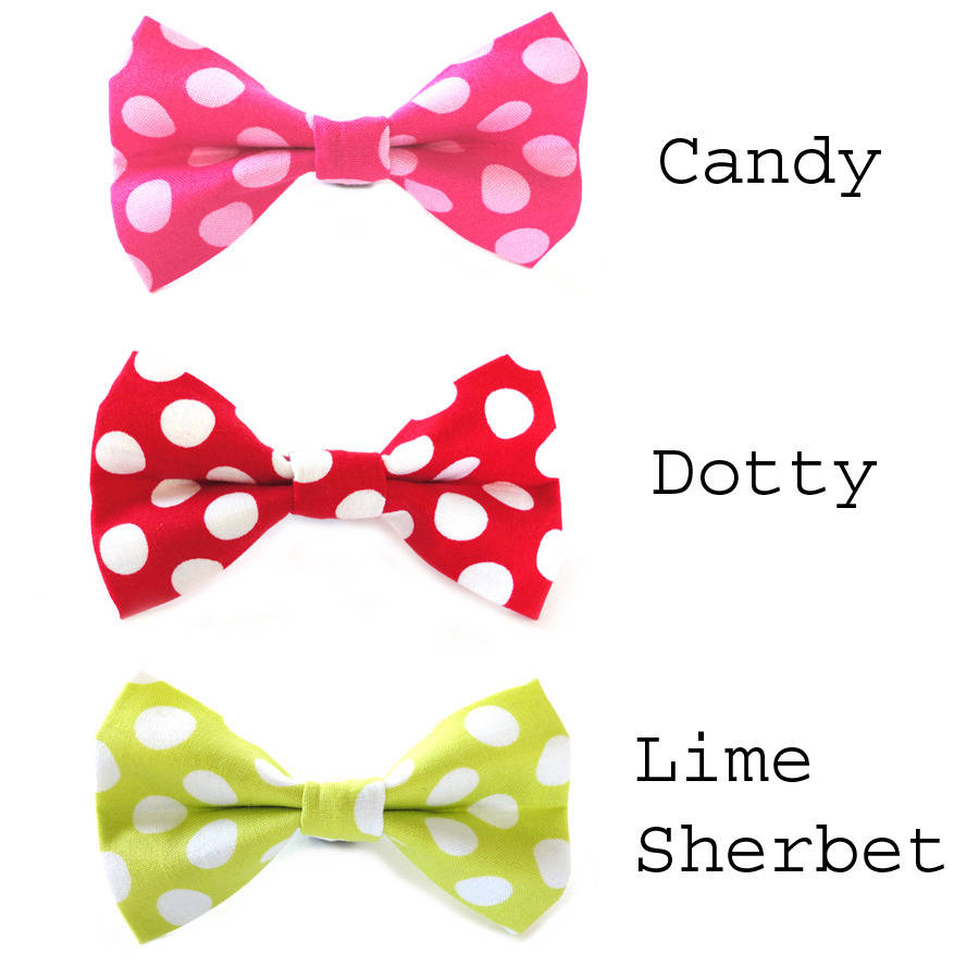 Slide On Dog Collar Bow Tie By Ditsy Pet