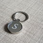 Personalised Silver Round Key Ring, thumbnail 2 of 3