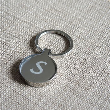 Personalised Silver Round Key Ring, 2 of 3