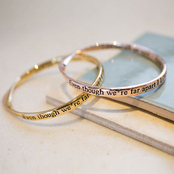 Even Though We're Far Apart Message Bangle, 2 of 6