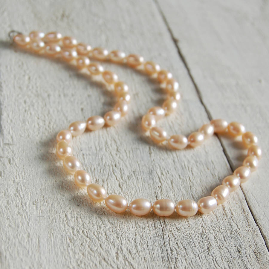 rice pearl necklace by highland angel | notonthehighstreet.com