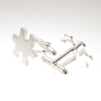 Personalised Sterling Silver Jigsaw Cufflinks, 3 of 7