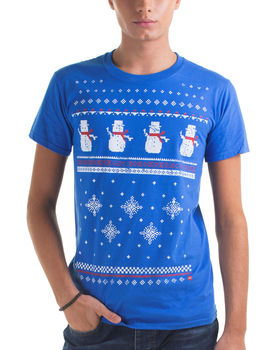 Mens Festive Christmas Snowman Tshirt, 3 of 10