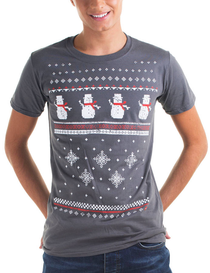 Mens Festive Christmas Snowman Tshirt, 1 of 10