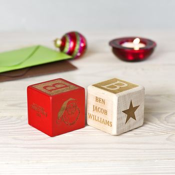 Personalized Baby's First Christmas Keepsake Block, 5 of 10