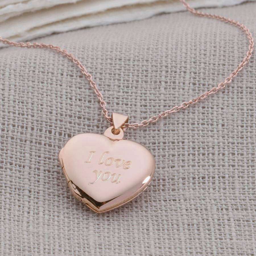 personalised rose gold heart locket by hurleyburley ...