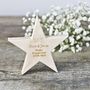 Personalised Engagement Wedding Wooden Star, thumbnail 1 of 3