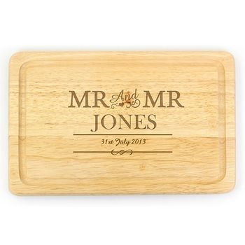 Mr And Mrs Personalised Chopping Board, 3 of 3