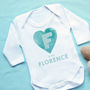 Personalised Heart Baby Vest, thumbnail 7 of 11