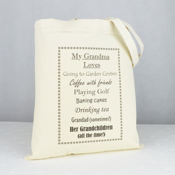 Personalised 'Grandma' Loves Shopping Bag, 3 of 7