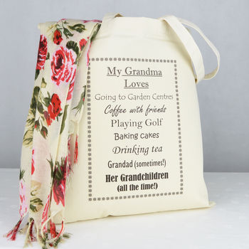 Personalised 'Grandma' Loves Shopping Bag, 6 of 7