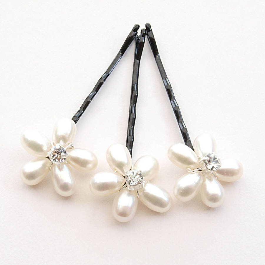 Flo Pearl Hair Pins By Jewellery Made By Me