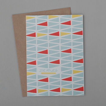 Triangle Grid Birthday Card, 2 of 4