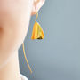 Sterling Silver Gold Plated Snowdrop Earrings, thumbnail 3 of 5