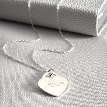 Personalised Sterling Silver Heart Necklace, 2 of 9