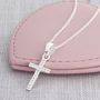 Personalised Sterling Silver And Crystal Cross Necklace, thumbnail 1 of 4