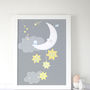 Personalised Baby Boy 'Moon And Stars' Print, thumbnail 2 of 4