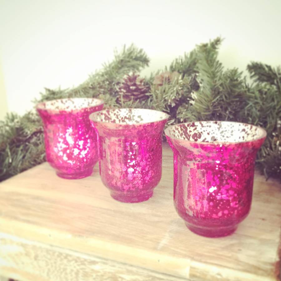 Red Sparkle Effect Votive Candle Holder By The Luxe Co