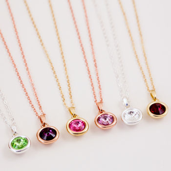 Gemstone Birthstone Necklace By J&S Jewellery
