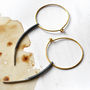 Sterling Silver Gold Plated Dream Hoop Earrings, thumbnail 2 of 5