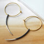 Sterling Silver Gold Plated Dream Hoop Earrings, thumbnail 1 of 5