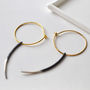 Sterling Silver Gold Plated Dream Hoop Earrings, thumbnail 3 of 5
