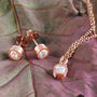 White Topaz Rose Gold Plated Silver Jewellery Set, thumbnail 3 of 8