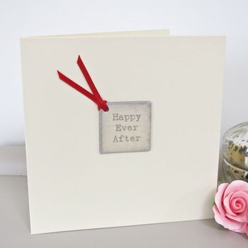 'Happy Ever After' Handmade Wedding Card, 2 of 4