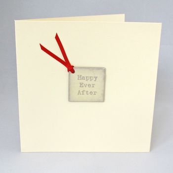 'Happy Ever After' Handmade Wedding Card, 4 of 4