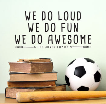Personalised Family We Do Awesome Wall Sticker, 2 of 4