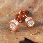 White Topaz Rose Gold Plated Silver Jewellery Set, thumbnail 5 of 8