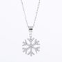 Sterling Silver Crystal Snowflake Necklace, thumbnail 2 of 3