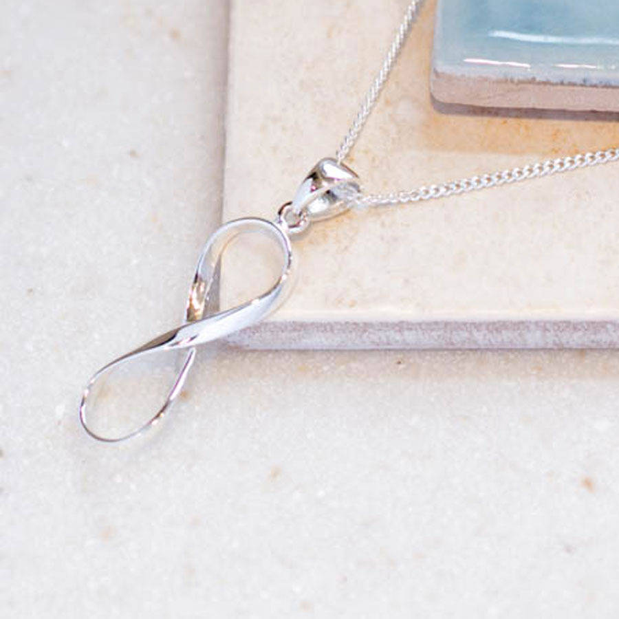 CHOOSE RECIPIENT Silver Infinity Necklace Birthday Present Gift Box Jewellery