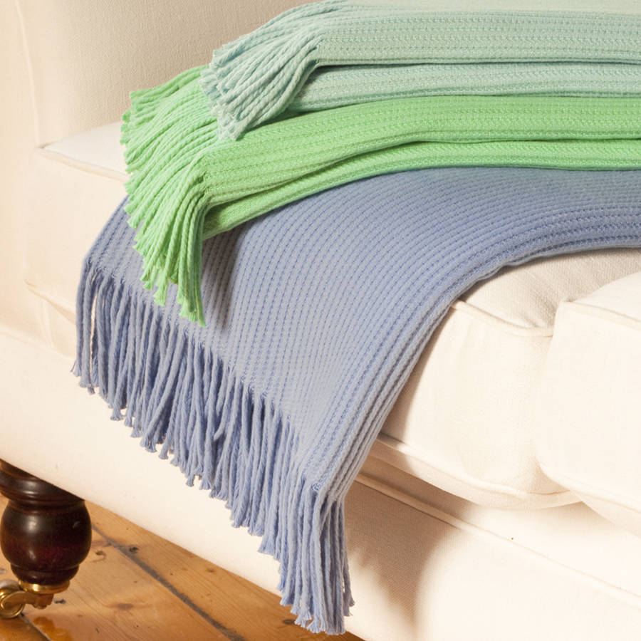 Ribbed Throw With Fringing By Jodie Byrne