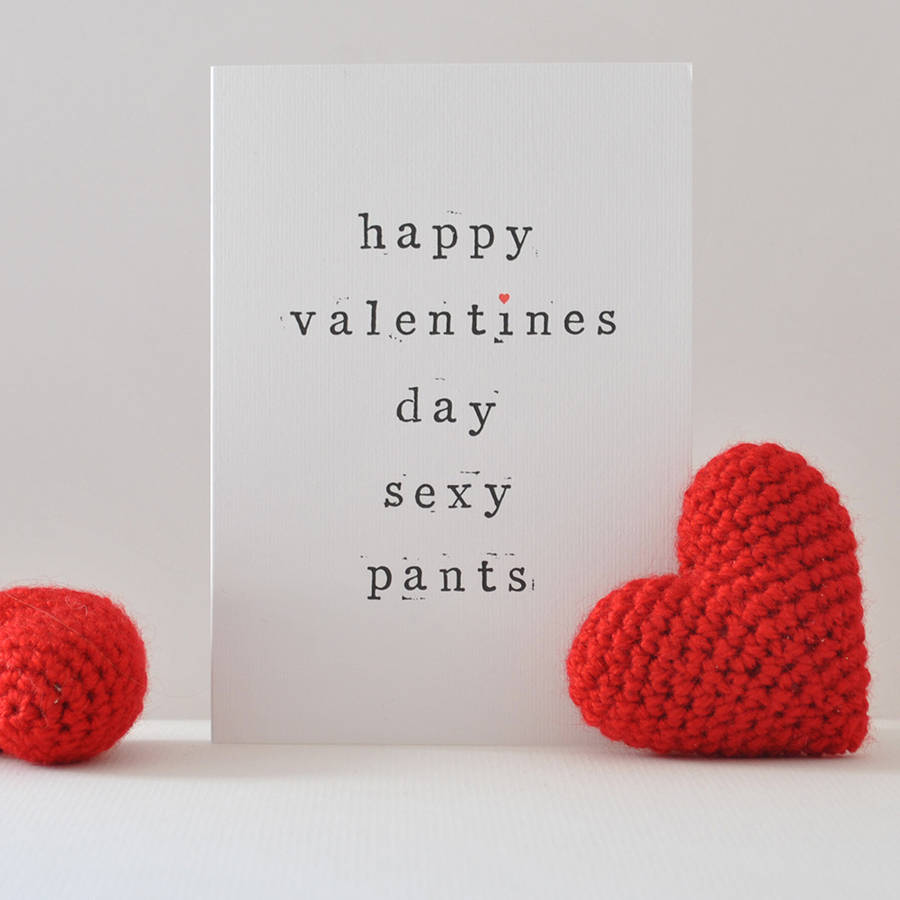 Happy Valentines Day Pants Valentines Day Card By The Two Wagtails 