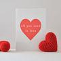 'All You Need Is Love' Valentines Card, thumbnail 4 of 4