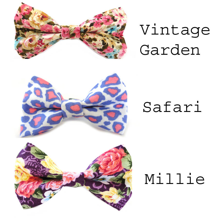 Slide On Dog Collar Bow Tie By Ditsy Pet