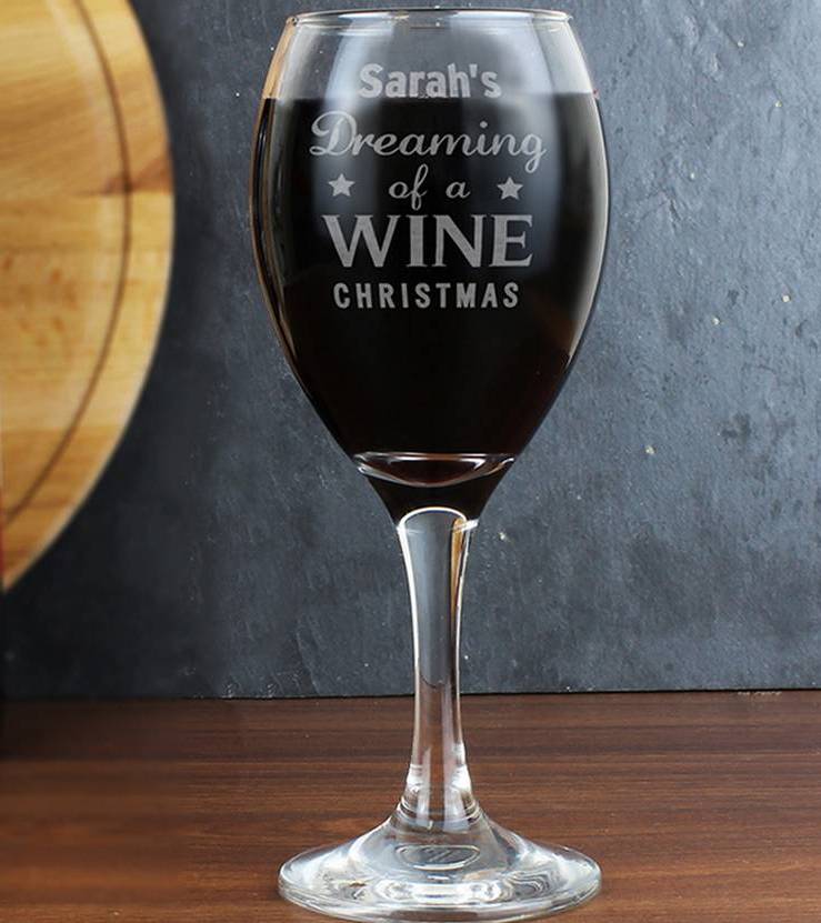 Personalised Christmas Wine Glass By The Letteroom 5510