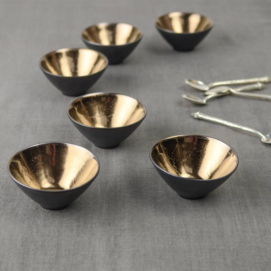 Bronze Glaze Ceramic Dip Bowl By Nom Living