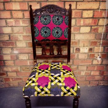 Set Of Four Tribal Print Covered Chairs, 11 of 12